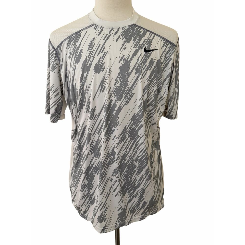 Nike Men Multicolor Gray/White Marbled Performance Short Sleeve T-Shirt Size XL - Picture 3 of 8